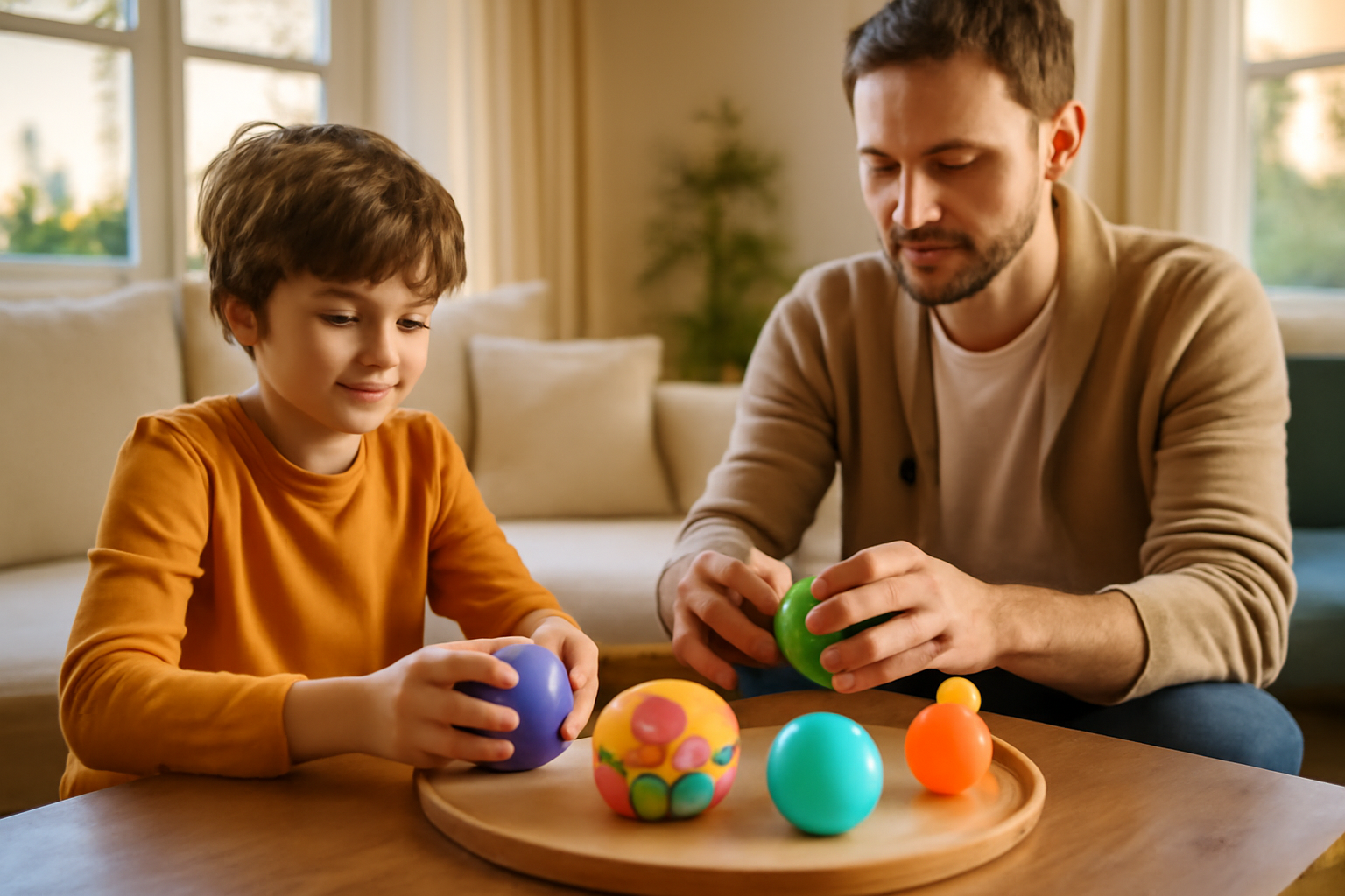 NeeDoh fidget anti-stress sur table familiale