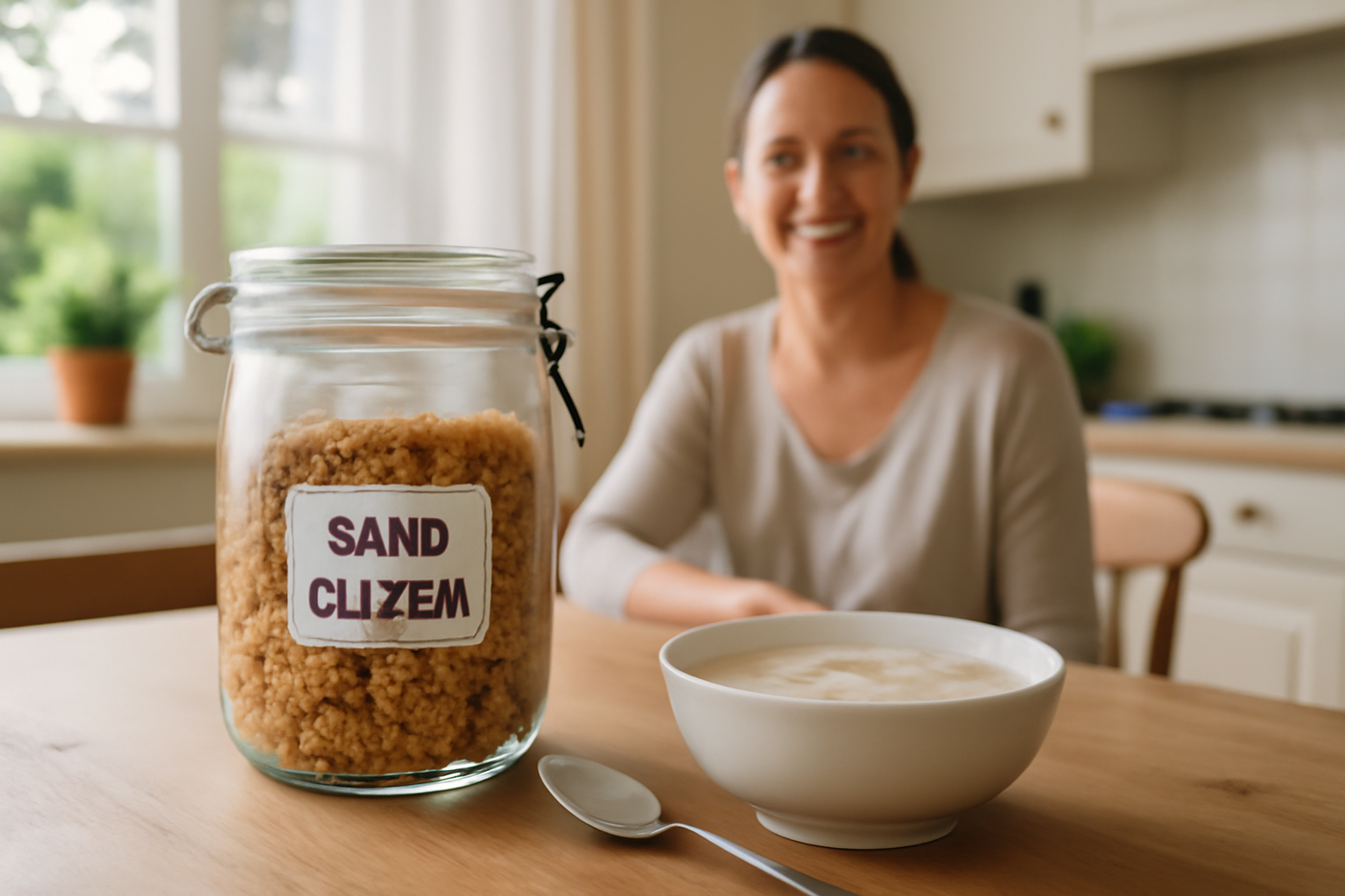 cereale sans gluten en cuisine familiale sur table