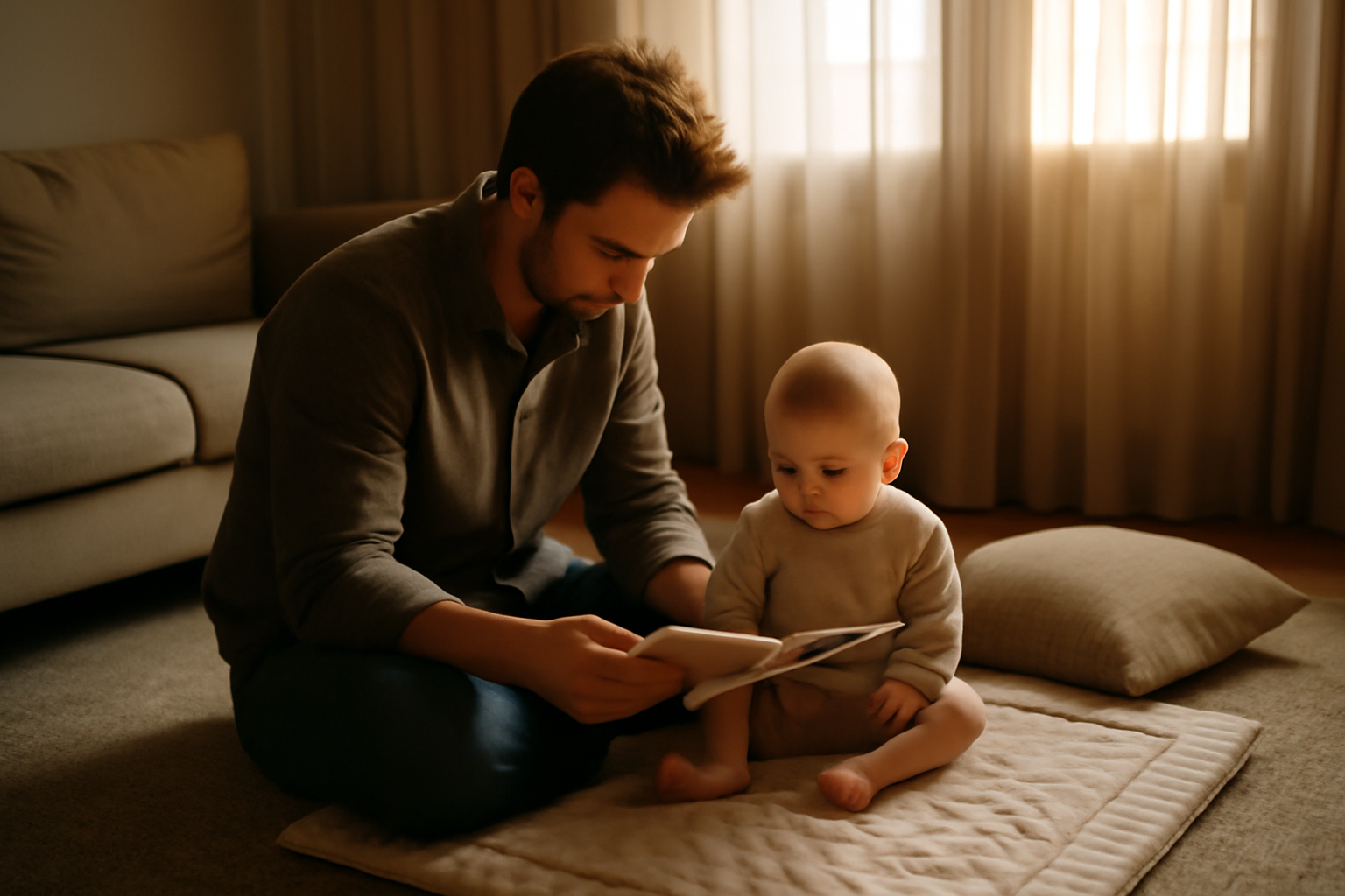 comment endormir un bébé : rituel du coucher avec histoire courte et lumière tamisée