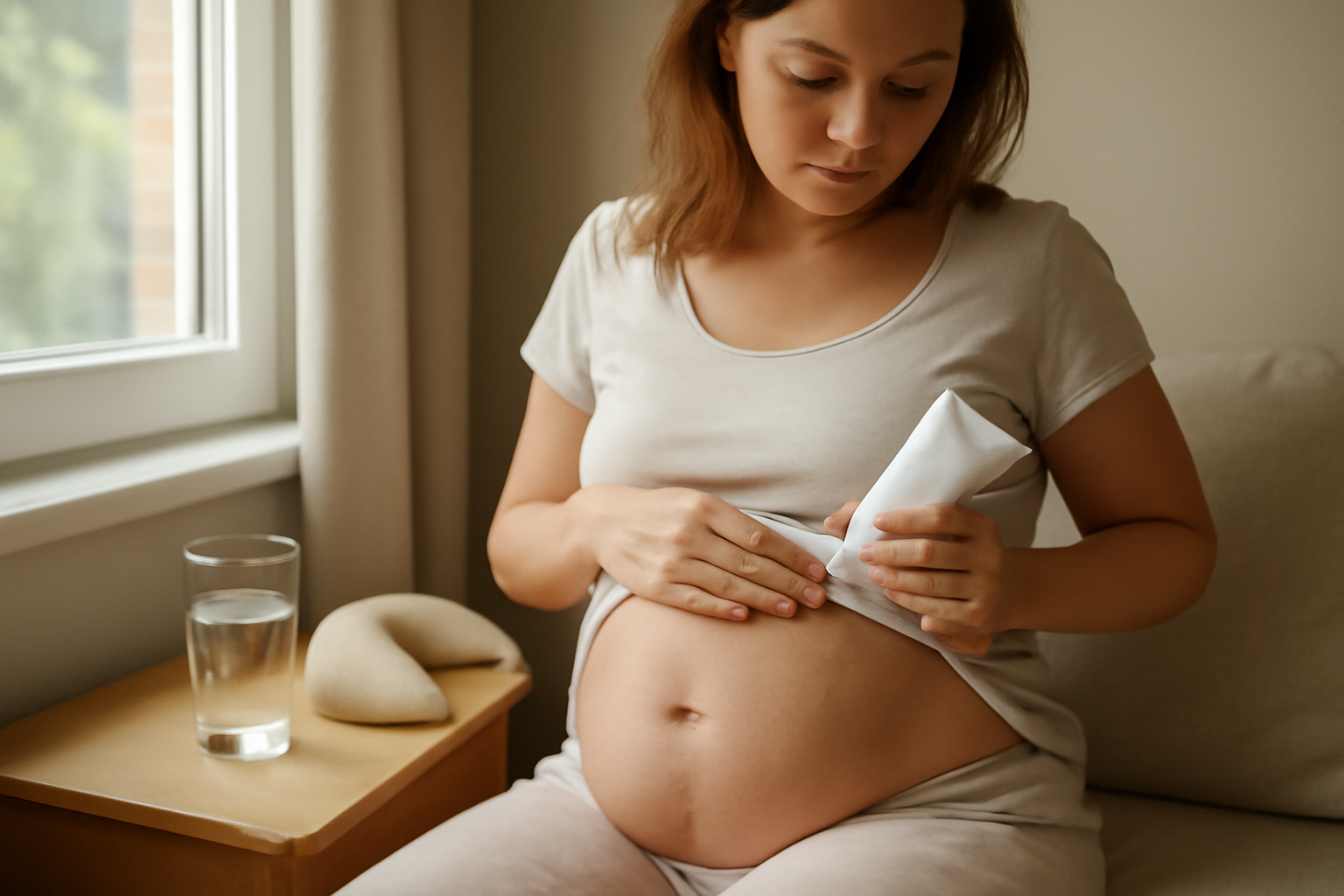 apres grossesse vergeture sur ventre après accouchement, peau et soin hydratant, lumière naturelle
